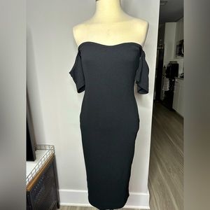 Misguided off shoulder body con dress
